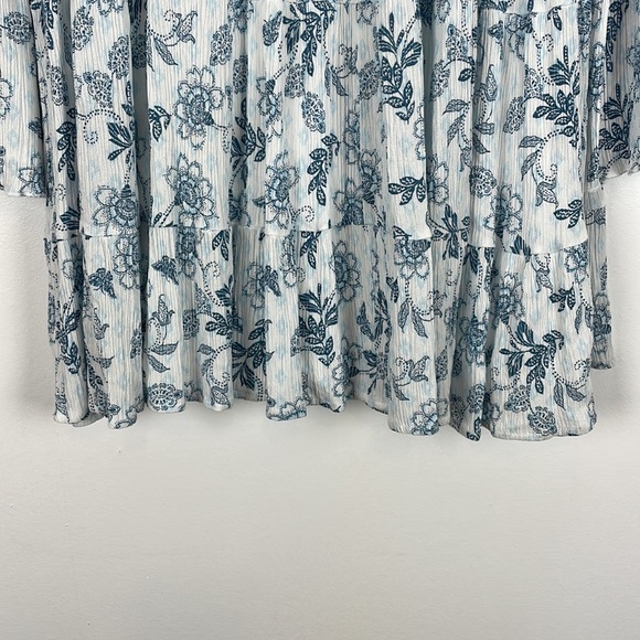 Altar'd State long flare sleeve floral mock lined flowy pullover dress Size Med - Picture 2 of 8